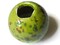 38mm Round Green with Brown Spots Bead Vintage Macrame Ceramic Porcelain Bead